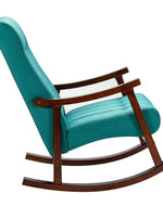 Risco Rocking Chair With Button Tufted Back (Teal)