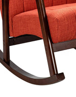 Risco Rocking Chair With Button Tufted Back (Red)
