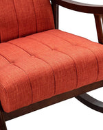 Risco Rocking Chair With Button Tufted Back (Red)