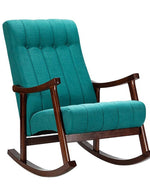 Risco Rocking Chair With Button Tufted Back (Teal)