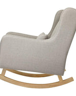 Bloomart Kai Traditional Super Comfortable Teak Wood Rocking Chair for Living Room ( Grey )