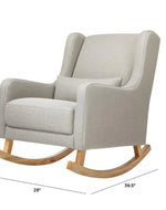 Bloomart Kai Traditional Super Comfortable Teak Wood Rocking Chair for Living Room ( Grey )
