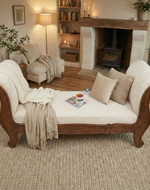 Bloomart Magnifico Handmade Sheesham Wood Sofa Couch, Durable and Elegant for Modern Living Room