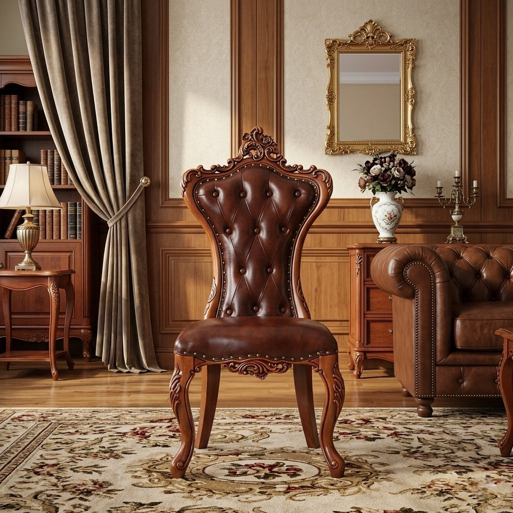 Royal Dinning Chair With Double Carved (Teak Wood)