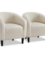 Bloomart Boucle Fabric Lounge Chairs (Set of 2)