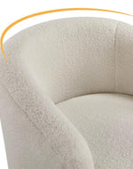 Bloomart Boucle Fabric Lounge Chair Beige