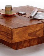 Glamorous Wooden Handmade Solid Sheesham Wood Coffee Table - Bloomart