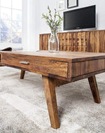 Espacio Wooden Handmade Solid Sheesham Wood Coffee Table