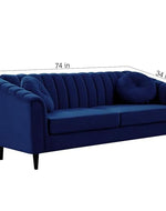 Lifestyle 3 Seater Fabric Sofa Set - Blue