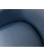 Bloomart Wide Solid Wood Leatherette Upholstery Barrel Arm Chair Modern Accent Chair for Comfortable Living Room Seating (Peacock Blue)
