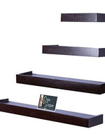 Wooden Rectangular Floating Wall Shelves set of 4