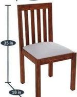 Wooden Comfort Cushioned Seating Dining Chair (Set of 2)