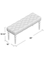 Upholstered Bench 2 Seater Sofa Bench, Footstool