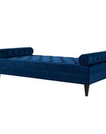 Large Bolstered Lounge Entryway Deewan Three Seater Lounge  for Living Room (Blue Velvet)
