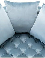 Bloomart Barrel Button Tufted Design Modern Round Sofa Cuddle Chair For Living Room with 3 Pillows