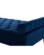 Large Bolstered Lounge Entryway Deewan Three Seater Lounge  for Living Room (Blue Velvet)