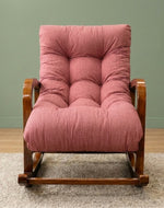 Wooden Bloomart Rocking Chair with Cushioned Seat | Modern Living Room Accent Chair Product Description: