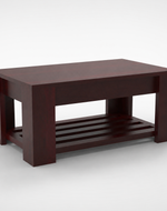 Solid Wood Quartz Coffee Table Honey Finish