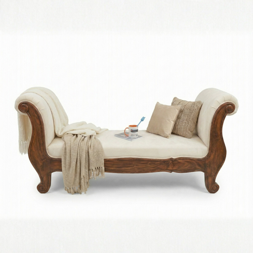 Bloomart Magnifico Handmade Sheesham Wood Sofa Couch, Durable and Elegant for Modern Living Room