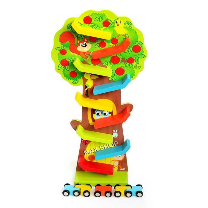 Squirrel Taxiway Kids Educational Toy Car Taxi Wooden Toy - Bloomart