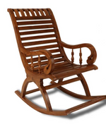 Bloomart Lurch Handmade Teak Wood Honey Finish Rocking Chair