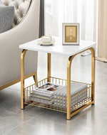 Square Sofa Side basket Table. - Bloomart