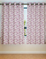 Fabrahome Light Filtering 4.5 Ft Holland Fabric Window Curtain ( Purple ) - Bloomart