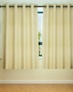 Fabrahome Light Filtering 4.5 Ft Jute Fabric Window Curtain ( Beige ) - Bloomart