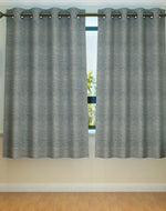 Fabrahome Light Filtering 4.5 Ft Jute Fabric Window Curtain ( Dark Grey ) - Bloomart