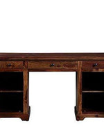 Wooden Desk Study Cabinet (Sheesham Wood) (Teak Shade)
