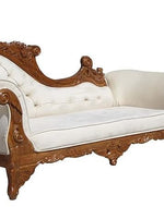 Hand Carving Coucha | Beautiful Hand Carving Upholstered Covered Chaise Lounger | Wood Carving Coucha | Wood 3 Seater Sofa Coucha/diwan for Living Room Furniture