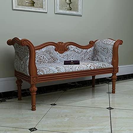Handicraft Wooden Settee Living Room Couch Sofa (2 Seater) - Bloomart