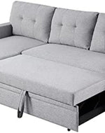 L-Shape Sectional Sleeper Sofa Cum Bed 5 Seater