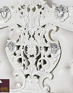 Super king Size Teak Wood Bed Heavy Carved with Cushioned Design