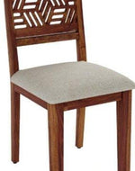 Comfort Seating Cushioned Dining Chair (Teak Finish, Set of 2)