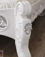 Super king Size Teak Wood Bed Heavy Carved with Cushioned Design