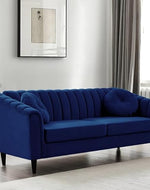 Lifestyle 3 Seater Fabric Sofa Set - Blue