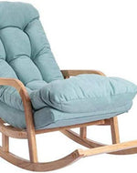 Rocking Chair Colonial and Traditional Super Comfortable Cushion Chair (Natural Polish)