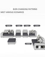 Torque U Shaped 12 Seater Sofa Set for Living Room - Beige & Brown