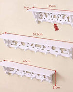 Wooden Decorative & Designer Floating Wall Shelf Set of 3 (White)