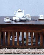 Handmade Solid Wood Coffee Table with 4 Drawers