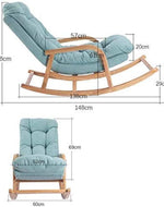 Rocking Chair Colonial and Traditional Super Comfortable Cushion Chair (Natural Polish)