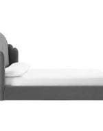 Bloomart Dana Wingback Velvet Upholstery Bed Elegant Rectangular Design