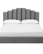 Bloomart Olivia Glam Velvet Upholstery Rectangular Bed Modern Luxury Bed Frame with Stylish Design