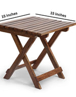 Bloomart Modern Contemporary Foldable Mango Wood End Table