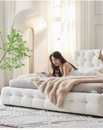 Bloomart Elegance Modernize Boucle Upholstery Bed for Luxury Bedroom Contemporary, Stylish, and Elegant
