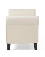 Bloomart Zamansız Button Tufted Design Premium Wood 2 Seater Storage Bench (Ivory)