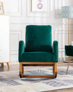 Wooden Glider Rocking Chair (Green)