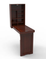 Teak Wood Foldable Wall Mounted Study Table (Finish Honey)