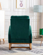 Wooden Glider Rocking Chair (Green)